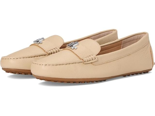 (取寄) ローレン ラルフローレン レディース バーンズベリー ペブルド レザー ドライバ Lauren Ralph Lauren women Barnsbury Pebbled Leather D Sand Dune