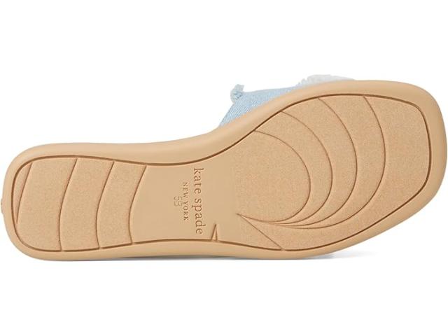 (取寄) ケイトスペード レディース フローリッシュ デニム フラッツ サンダル Kate Spade New York women Flourish Denim Flat Sandal Denim/Walnut Shell 取寄) ケイトスペード レディース フローリッシュ デニム フラッツ
