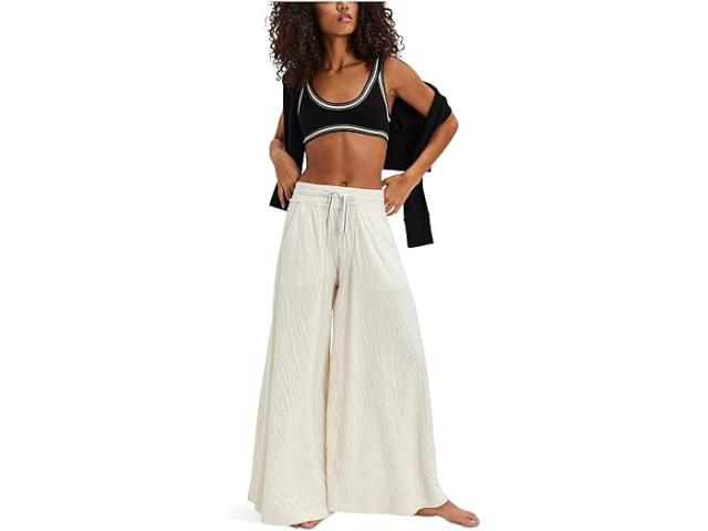 (取寄) フリーピープル レディース ウエイト ア ミイット ワイド-レッグ ラウンジ パンツ Free People women Wait A Minute Wide-leg Lounge Pants Oatmeal Heather Comb
