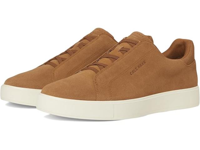 (取寄) コールハーン メンズ グランドプロ ラグゼ スリッポン スニーカー Cole Haan men Grandpro Luxe Slip-On Sneakers Golden Toffee Suede/Light Sesame/Ivory