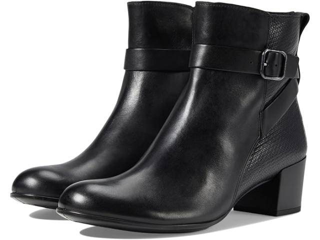 (取寄) エコー レディース ドレス クラシック 35 ウム バックル アンクル ブーツ ECCO women Dress Classic 35 mm Buckle Ankle Boot Black/Black