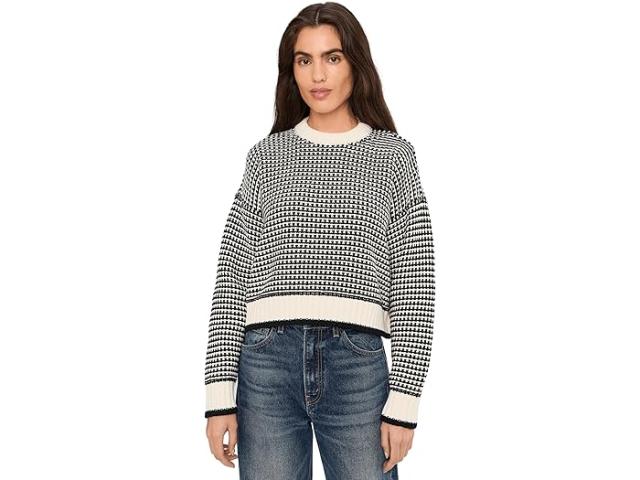 (取寄) メイドウェル レディース ジョアンナ テクスチャー ステッチ コットン プルオーバー Madewell women Joanna Textured Stitch Cotton Pullover Ivory And Black Stripe