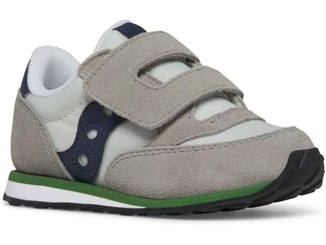 (取寄) サッカニー キッズ キッズ ジャズ フック アンド ループ スニーカー (トドラー/リトル キッド) Saucony Kids kids Saucony Kids Jazz Hook & Loop Sneaker (Toddler/Little Kid) Grey/Navy/Green