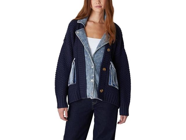 (取寄) ブランクニューヨーク レディース カーディガン セーター Blank NYC women Cardigan Sweater Blue