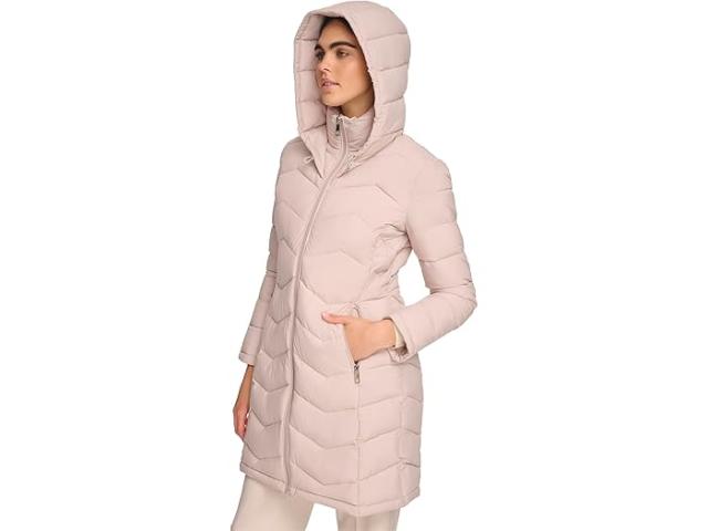 (取寄) カルバンクライン レディース ビブド ウォーカー パファー Calvin Klein women Bibbed Walker Puffer Cappuccinoの通販は