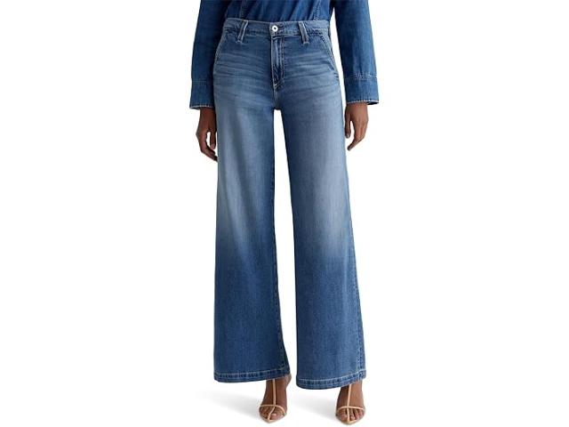 (取寄) AGジーンズ レディース ステラ ミッドライズ ワイド レッグ パラッツォ ジーンズ イン ノーティカル マイル AG Jeans women Stella Mid-Rise Wide Leg Palazzo Jeans in Nautical Mile Nautical Mile