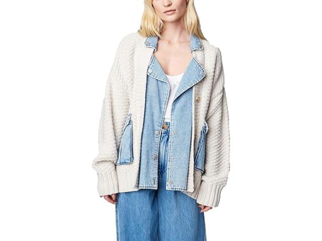 (取寄) ブランクニューヨーク レディース デニム アンド ニット カーディガン イン ラスト コール Blank NYC women Denim and Knit Cardigan in Last Call Last Call