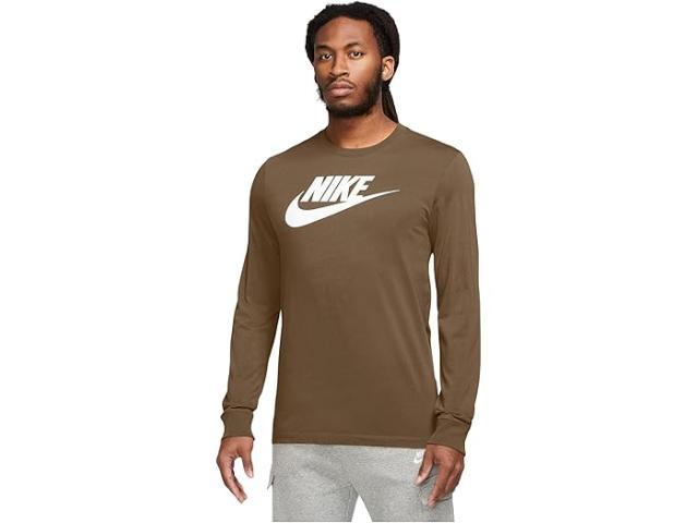 (取寄) ナイキ メンズ スポーツウェア ロング スリーブ ティー アイコン フューチュラ Nike men Sportswear Long Sleeve Tee Icon Futura Mosswood Brown