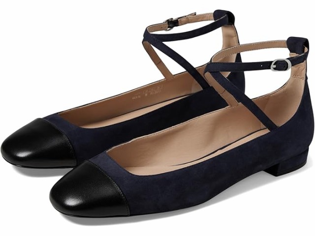 (取寄) スチュアート ワイツマン レディース エデン ストラップ フラッツ Stuart Weitzman women Stuart Weitzman Eden Strap Flat Marine Blue/Blackの通販は