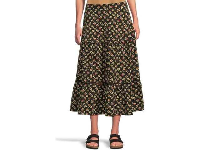 (取寄) トードアンドコー レディース マリーゴールド ティアード ミディ スカート Toad&Co women Marigold Tiered Midi Skirt Black Pansy Print