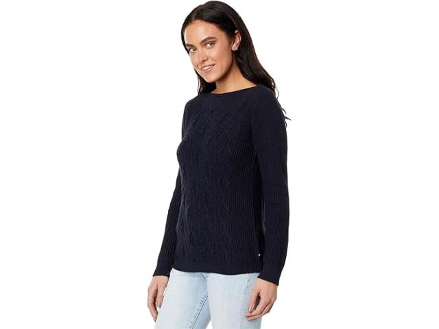(取寄) トミーヒルフィガー レディース ケイト ケーブル ボートネック セーター Tommy Hilfiger women Cate Cable Boatneck Sweater Sky Captainの通販は