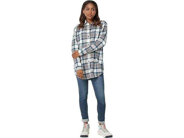 (取寄) エルエルビーン レディース スコッチ プレイド フランネル チュニック L.L.Bean women L.L.Bean Scotch Plaid Flannel Tunic Indigo Tartanの通販は