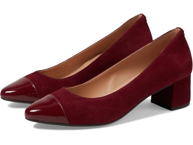 (取寄) コールハーン レディース ザ ゴー-トゥ ブロック ヒール ポンプ 45mm Cole Haan women Cole Haan The Go-To Block Heel Pump 45MM Black Cherry Suede