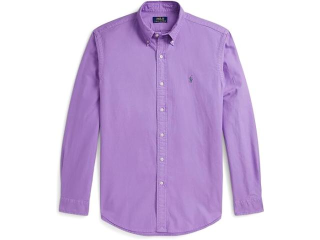 (取寄) ラルフローレン メンズ クラシック フィット ガーメントダイ オックスフォード シャツ Polo Ralph Lauren men Classic Fit Garment-Dyed Oxford Shirt Aix Lavender