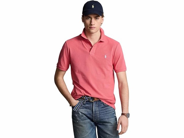(取寄) ラルフローレン メンズ カスタム スリム フィット メッシュ ポロ シャツ Polo Ralph Lauren men Polo Ralph Lauren Custom Slim Fit Mesh Polo Shirt Red 4の通販は 22,550円
