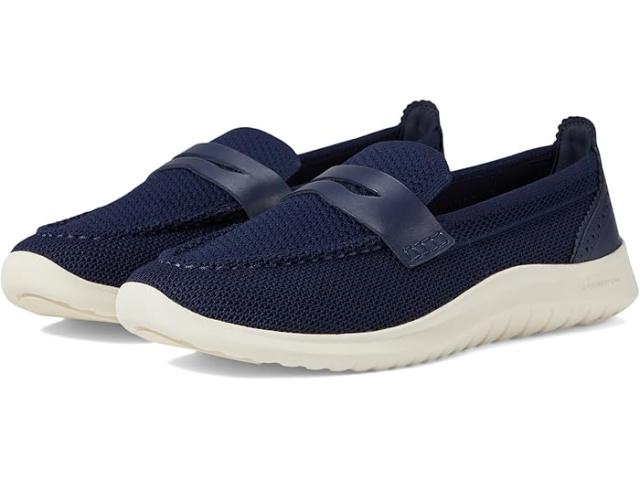 (取寄) コールハーン レディース ゼログランド メリット ステッチライト ローファーズ Cole Haan women Zerogrand Meritt Stitchlite Loafers Marine Blue Knit/Ivory