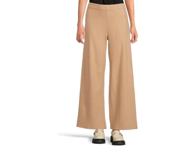 (取寄) アイリーン フィッシャー レディース ピティート フェルテッド ウール ジャージ フル ワイド パンツ Eileen Fisher women Petite Felted Wool Jersey Full Wide Pants Biscuit