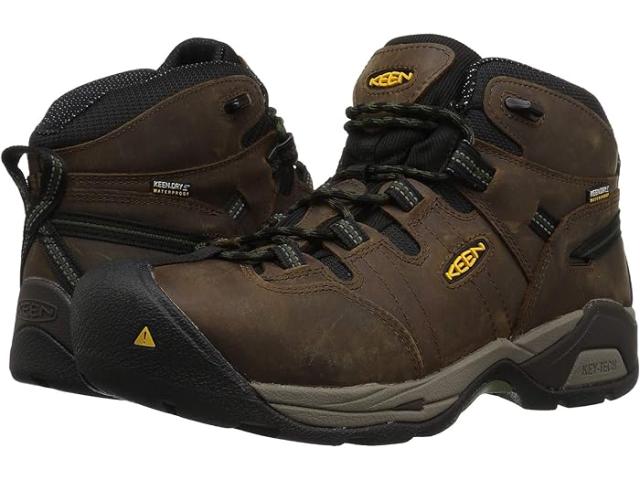 (取寄) キーン ユーティリティ メンズ デトロイト Xt ミッド スティール トゥ ウォータープルーフ KEEN Utility men KEEN Utility Detroit XT Mid Steel Toe Waterproof Cascade Brown/Bronze Greenの通販は