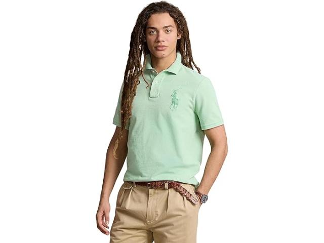 (取寄) ラルフローレン メンズ カスタム スリム フィット ビッグ ポニー メッシュ ポロ シャツ Polo Ralph Lauren men Custom Slim Fit Big Pony Mesh Polo Shirt Celadonの通販は