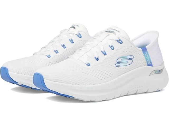(取寄) スケッチャーズ レディース アーチ フィット 2.0 イージー シック ハンズ フリー スリップ-インス SKECHERS women Arch Fit 2.0 Easy Chic Hands Free Slip-Ins White Blue