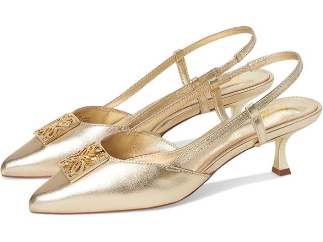 (取寄) リリー ピュリッツァー レディース キトン ヒール スリングバック Lilly Pulitzer women Schuyler Kitten Heel Slingback Gold lic