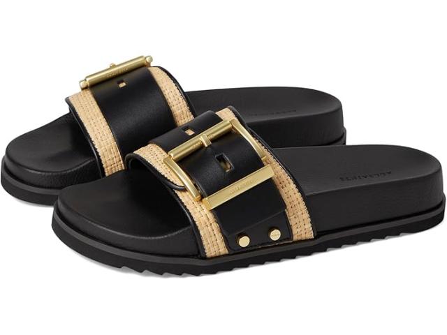 (取寄) オールセインツ レディース エリー ラフィア スライダー AllSaints women Ellie Raffia Slider Natural/Black