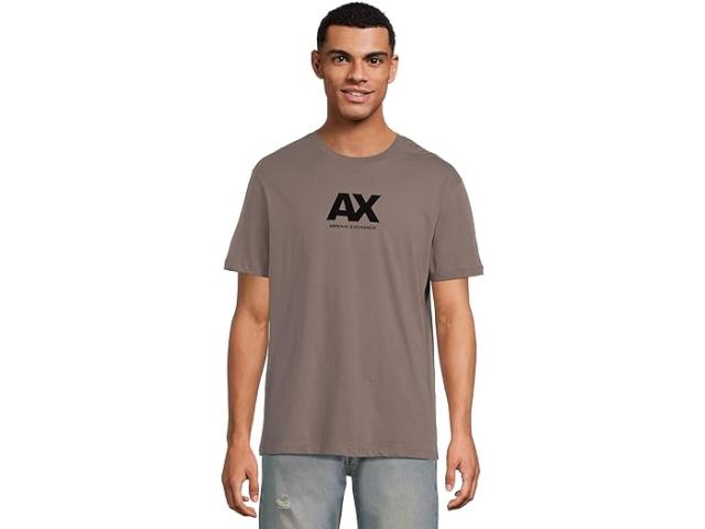 (取寄) アルマーニエクスチェンジ メンズ ロゴ コットン T-シャツ Armani Exchange men Logo Cotton T-shirt Dark Gull Gray