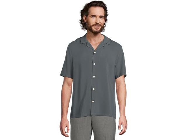 (取寄) オールセインツ メンズ ベニス ショート スリーブ シャツ AllSaints men Venice Short Sleeve Shirt Rain Grey