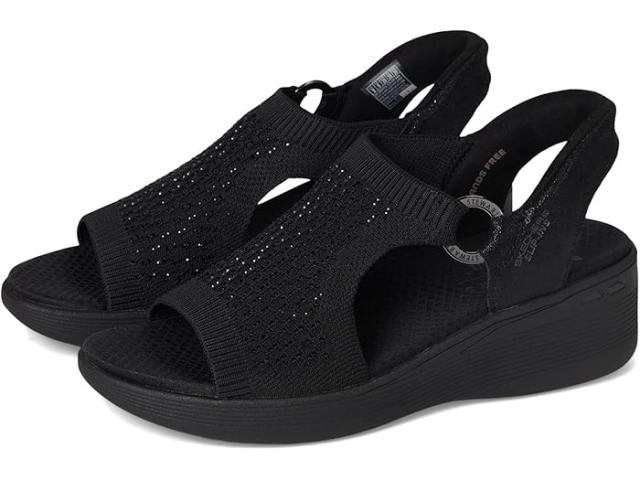 (取寄) スケッチャーズ レディース マーサ ピア-ライト - パーク パス ハンズ フリー スリップ-インス SKECHERS women Martha Stewart's Pier-Lite - Park Path Hands Free Slip-Ins Black/Black