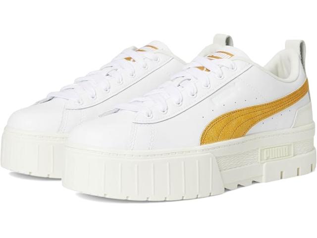 (取寄) プーマ レディース メイズ スニーカー PUMA women Mayze Sneakers Puma White/Archive Gold