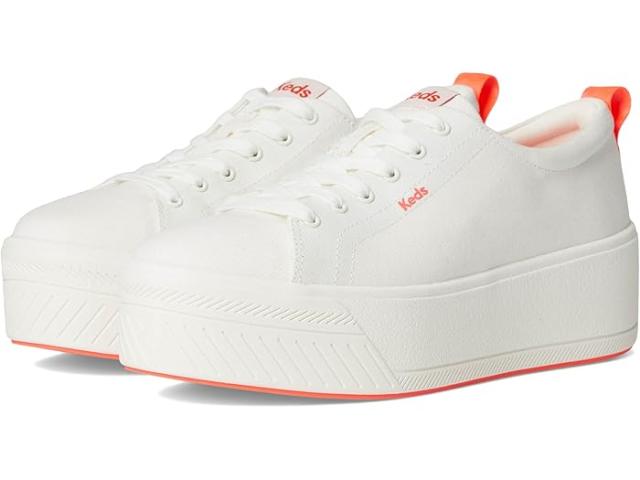 (取寄) ケッズ レディース スカイラー レースアップ Keds women Skyler Lace-Up  White/Coral Outsole