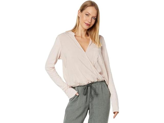 (取寄) スプレンディッド レディース ロング スリーブ ペイジ サープリス Splendid women Long Sleeve Paige Surplice Pink Sandの通販は