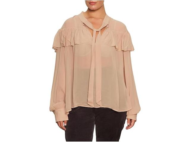 (取寄) サンクチュアリ レディース フェード イントゥ ユー ラッフル ブラウザ Sanctuary women Fade Into You Ruffle Blouse Fawn