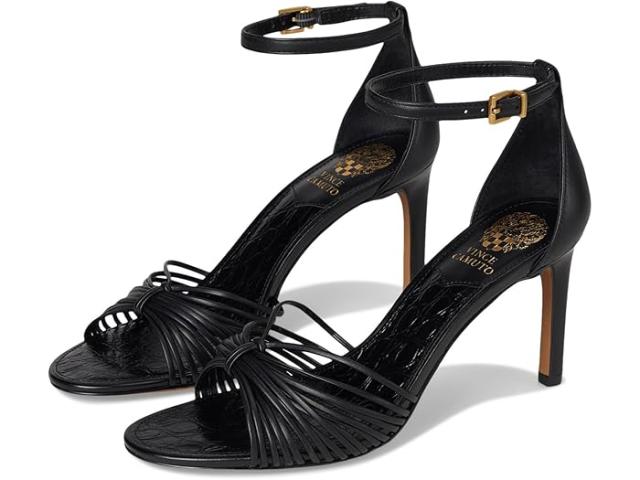 (取寄) ヴィンスカムート レディース ブレーン ストラップ バンド ハイ ヒール サンダル Vince Camuto women Blaine Strappy Band High Heel Sandals Black