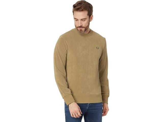 (取寄) フレッドペリー メンズ タウワリング クルー ネック スウェットシャツ Fred Perry men Towelling Crew Neck Sweatshirt Warm Stoneの通販は