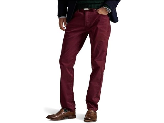 (取寄) ラルフローレン メンズ ヴァリック スリム ストレート ストレッチ サテン パンツ Polo Ralph Lauren men Varick Slim Straight Stretch Sateen Pants Red Wine