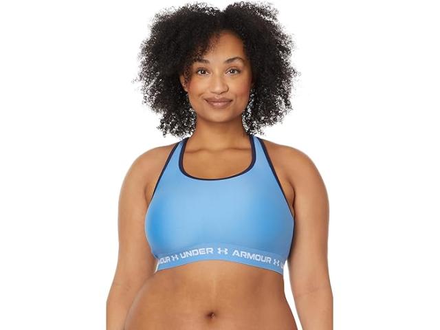 (取寄) アンダーアーマー レディース プラス サイズ クロスバック ミッド ブラ Under Armour women Plus Size Crossback Mid Bra Horizon Blue/Midnight Navy/Whiteの通販は