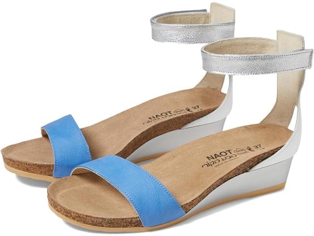 (取寄) ナオト レディース ピクシー Naot women Naot Pixie Sapphire Blue Leather/White Pearl Leather/Soft Silver Leather