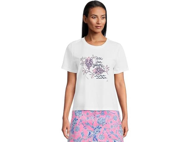 (取寄) リリー ピュリッツァー レディース ニット トップ Lilly Pulitzer women Barreto Knit Top Multi Sun Sea Motifs Graphic