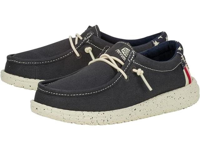 (取寄) ヘイデュードキッズ ボーイズ ウォーリー アメリカーナ (リトル キッド/ビッグ キッド) Hey Dude Kids boys Hey Dude Kids Wally Americana (Little Kid/Big Kid) Navy/Whiteの通販は