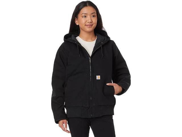 (取寄) カーハート レディース WJ130 ウォッシュド ダック アクティブ ジャケット Carhartt women WJ130 Washed Duck Active Jacket Black