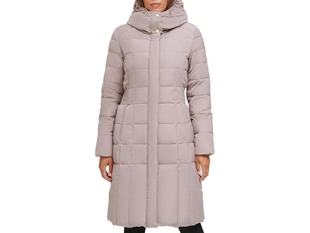 (取寄) コールハーン レディース タフタ ダウン コート ウィズ ビブ Cole Haan women Taffeta Down Coat With Bib Cashew