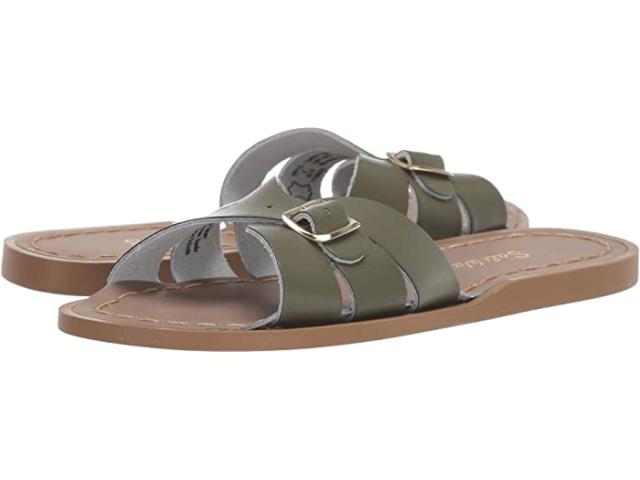 (取寄) ソルト ウォーター サンダル バイ ホイ シューズ ガールズ クラシック スライド (リトル キッド) Salt Water Sandal by Hoy Shoes girls  Classic Slide (Little Kid) Oliveの通販は