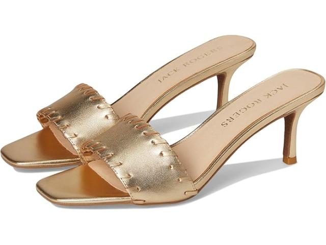 (取寄) ジャック ロジャース レディース フローラ キトン ヒール - ナッパ Jack Rogers women Flora Kitten Heel - Nappa Gold