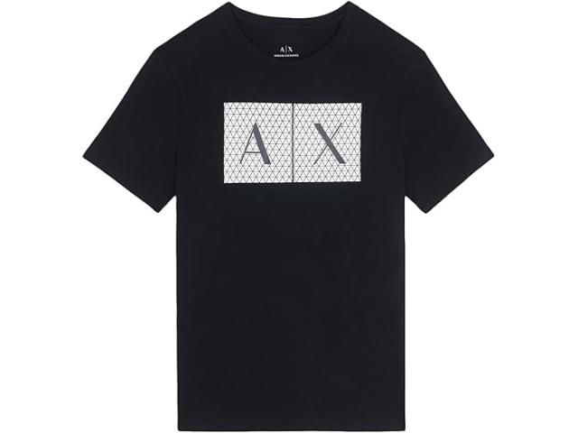 (取寄) アルマーニエクスチェンジ メンズ ボックス ロゴ ティー Armani Exchange men Box Logo Tee Navy