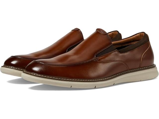 (取寄) ナン ブッシュ メンズ チェイス モカシン トゥ スリッポン ライトウェイト コンテンポラリー ローファー Nunn Bush men Chase Moccasin Toe Slip-On Lightweight Contemporary Loafer Cognac