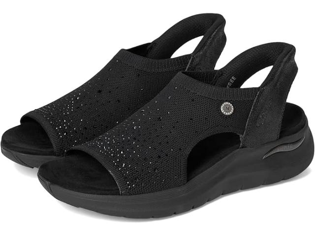 (取寄) スケッチャーズ レディース マーサ アーチ フィット 2.0 - スター ダスト SKECHERS women Martha Stewart's Arch Fit 2.0 - Star Dust Black/Black