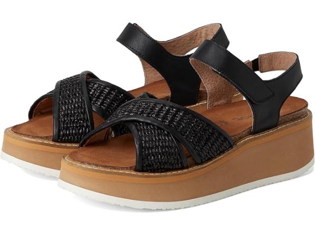 (取寄) ナオト レディース パヴロヴァ Naot women Pavlova Jet Black Leather/Black Raffia