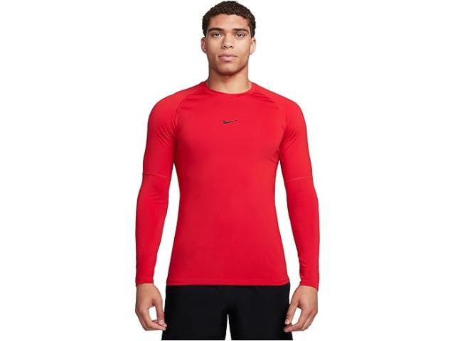 (取寄) ナイキ メンズ プロ ドライ-フィット スリム ロング-スローブ フィットネス トップ Nike men Pro Dri-fit Slim Long-sleeve Fitness Top University Red/Black