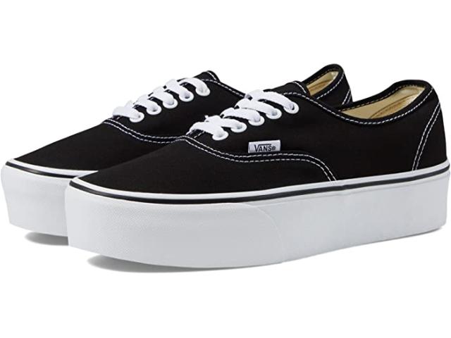 (取寄) バンズ オーセンティック スタックフォーム Vans Vans Authentic Stackform Canvas Black/True White